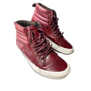 Vans‎ Sk8-Hi Pro Shoes High Tops Red Leather 6.5